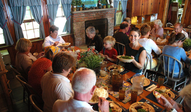 It's fun to eat your meals in the Lodge dining room